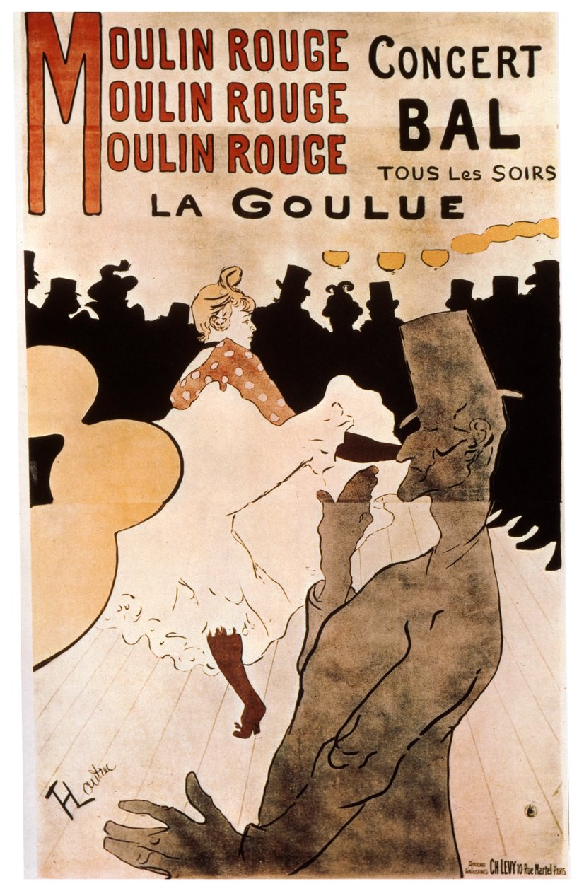 La Goulue no Moulin Rouge, 1892. de Henri de Toulouse Lautrec