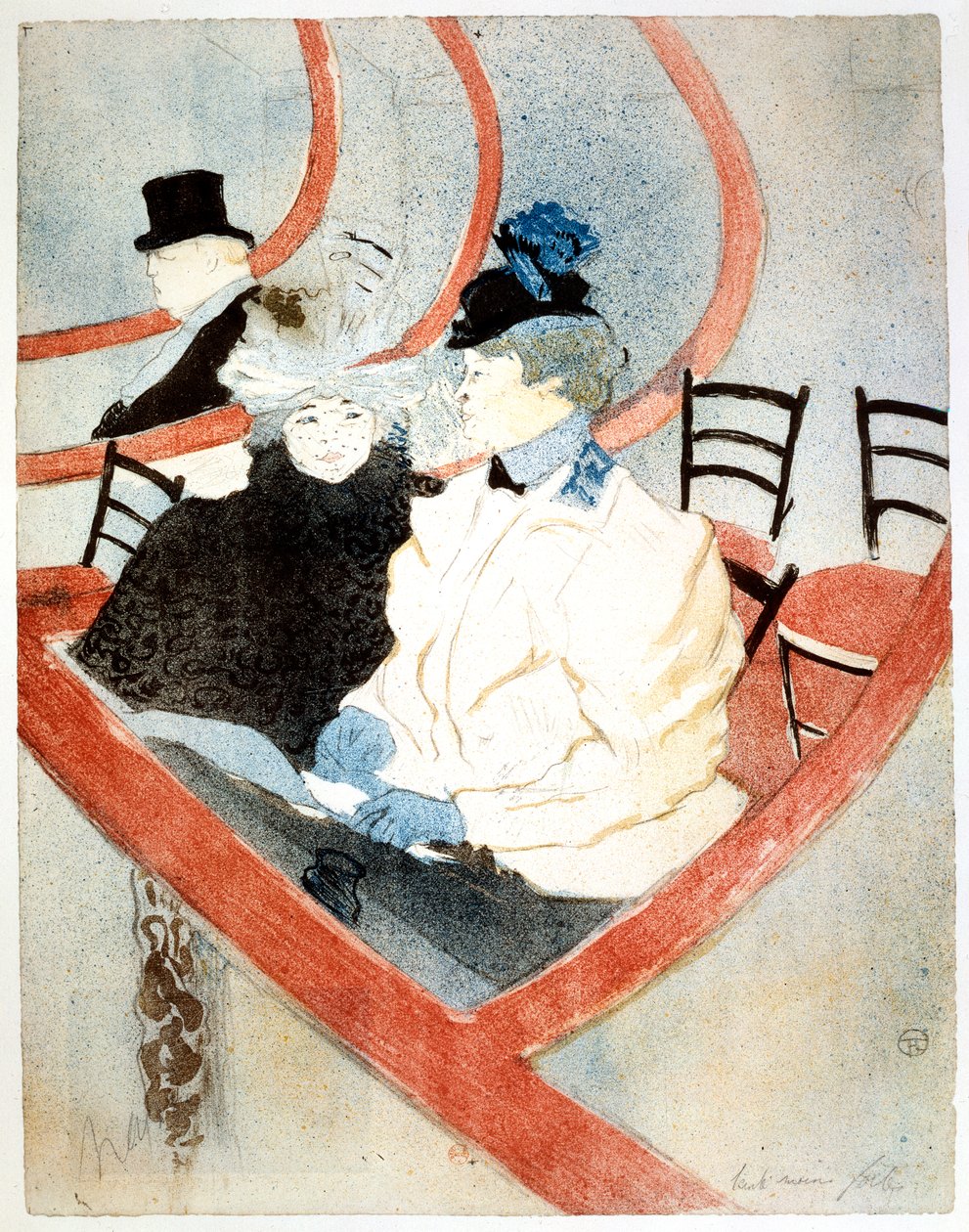 A Grande Loja The Royal Box, 1896-1897 de Henri de Toulouse Lautrec