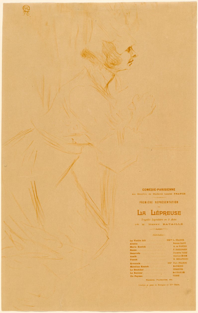 O Leproso, 1896. de Henri de Toulouse Lautrec