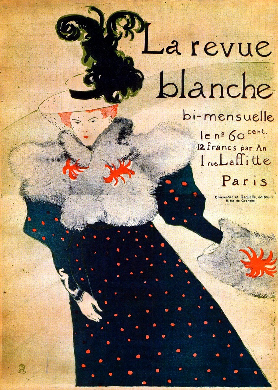 La Revue Blanche, século XIX. de Henri de Toulouse Lautrec