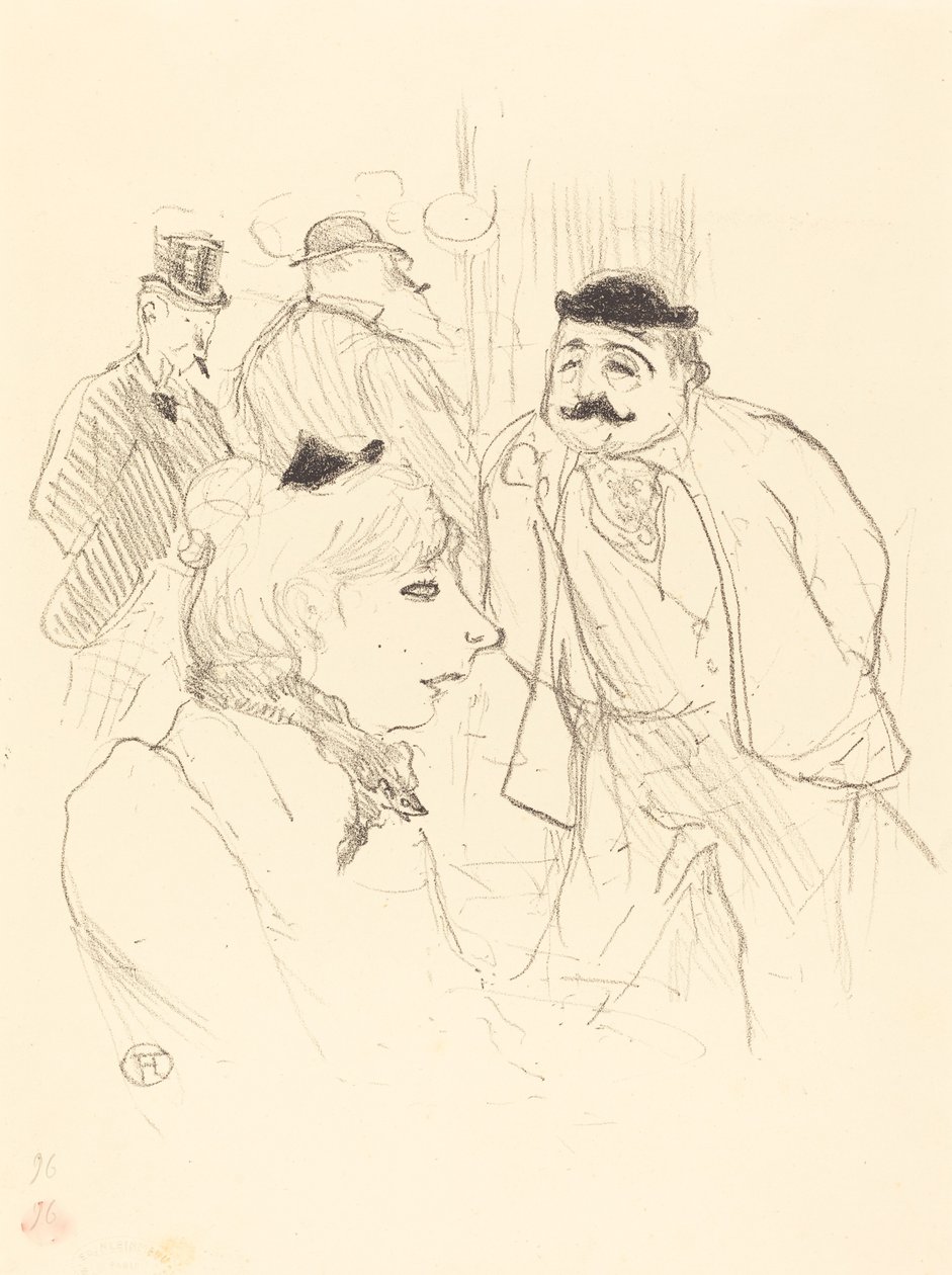 A haste do Moulin-Rouge, 1894. de Henri de Toulouse Lautrec