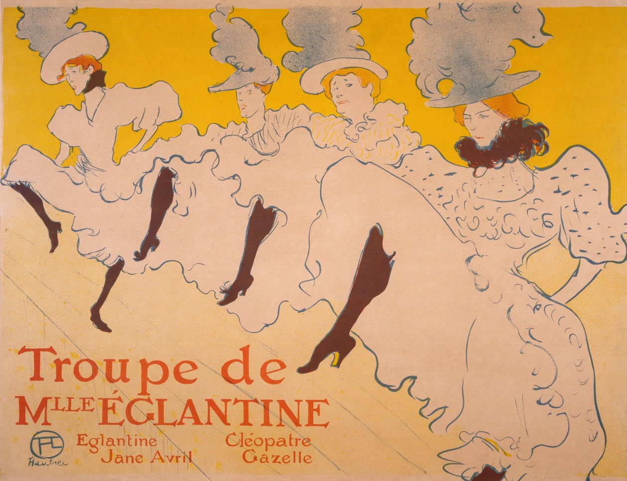 La Troupe de Mlle. Églantine, 1895-1896 de Henri de Toulouse Lautrec
