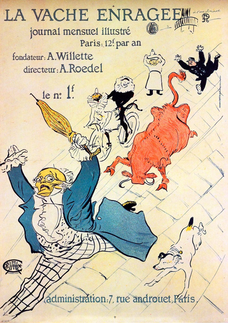 A Vaca Enfurecida, 1896. de Henri de Toulouse Lautrec