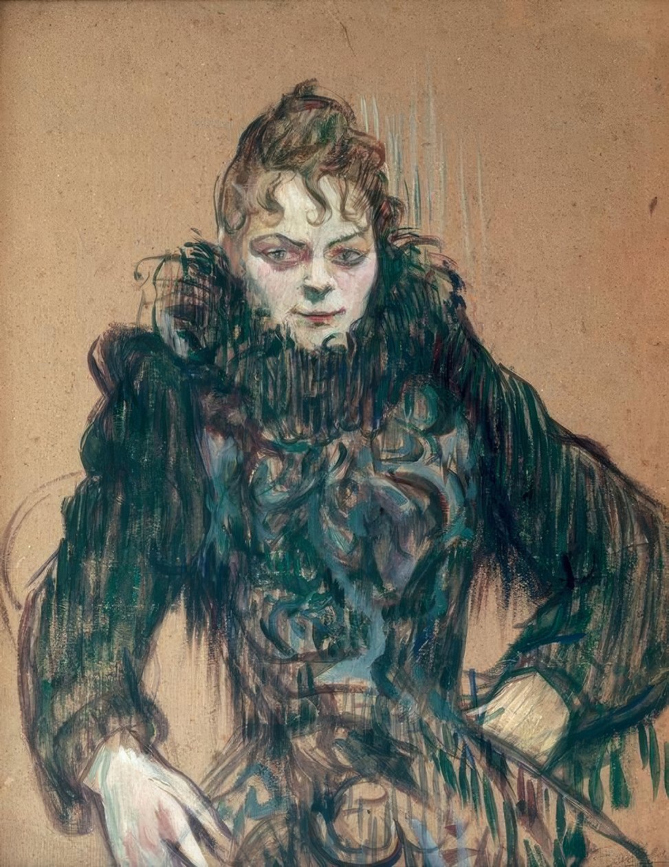A mulher com a jibóia preta de Henri de Toulouse Lautrec