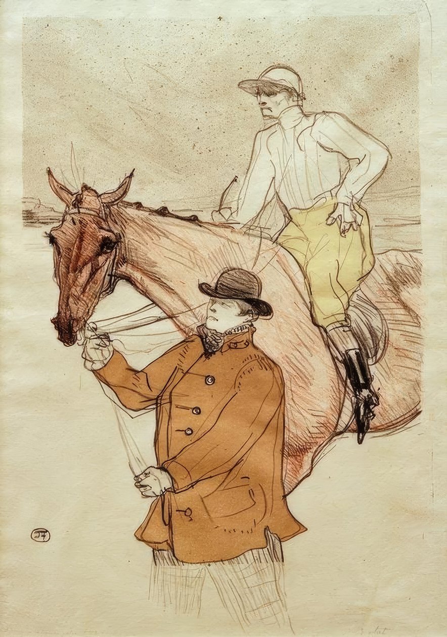 O Jockey Indo para o Pólo de Henri de Toulouse Lautrec