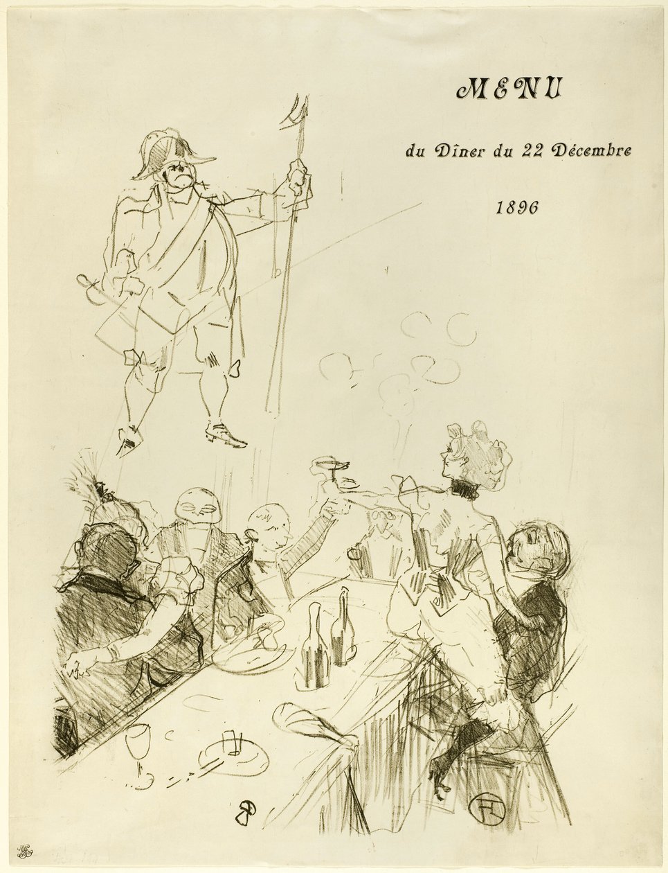 Le Suisse, Menu de Henri de Toulouse Lautrec