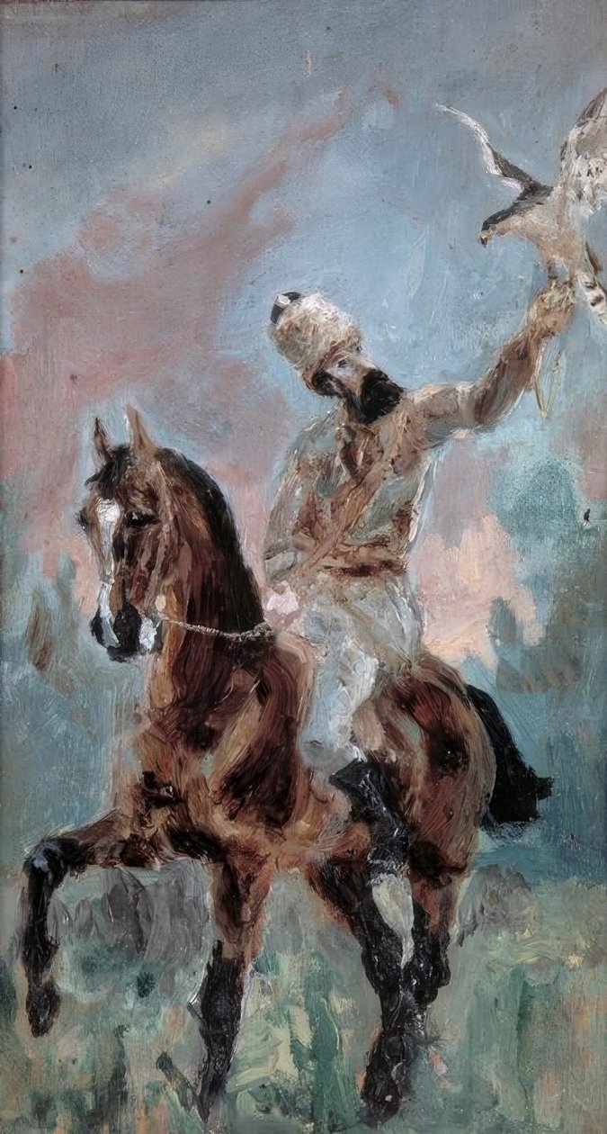 Conde Alponse de Toulouse-Lautrec em falcoeiro de Henri de Toulouse Lautrec