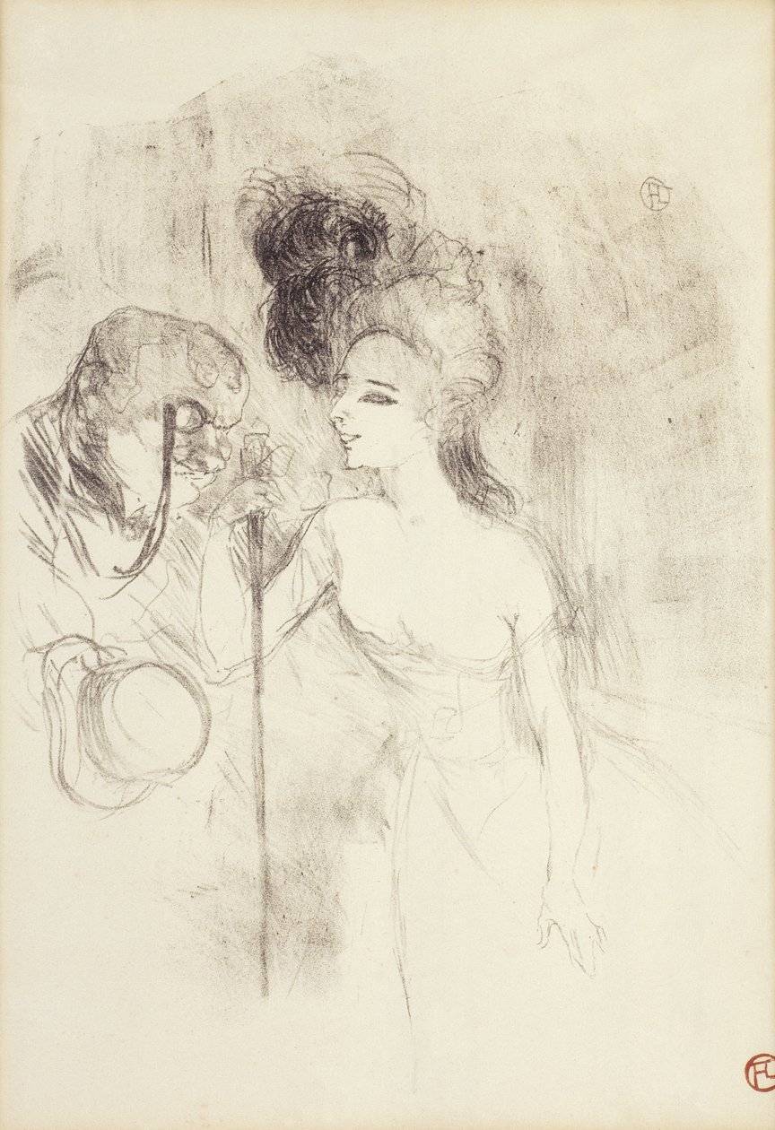 Deixando o teatro, 1896 de Henri de Toulouse Lautrec