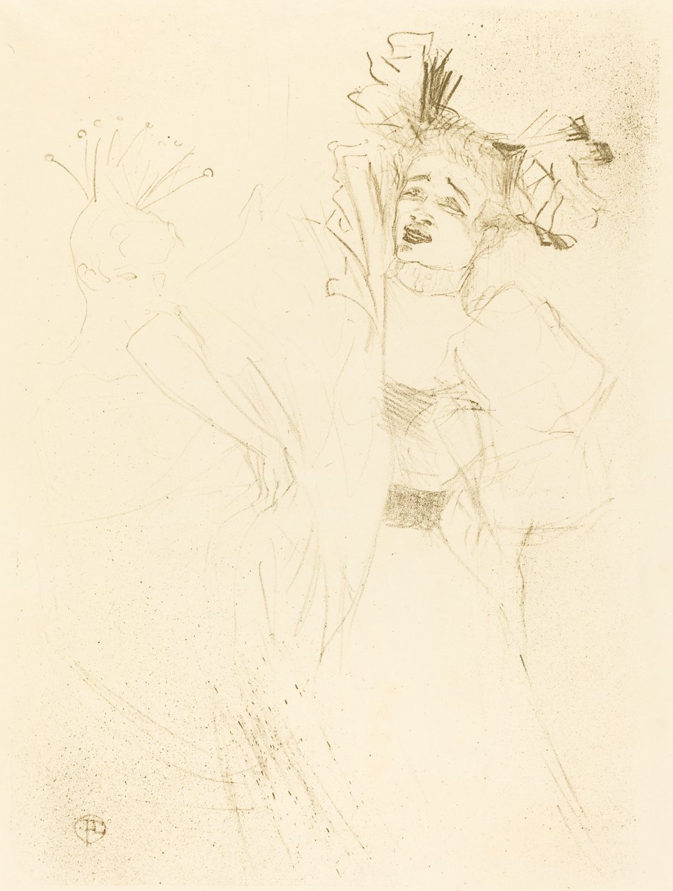 Lender Full Face em "Chilperic" (Lender de face dans "Chilpéric") de Henri de Toulouse Lautrec