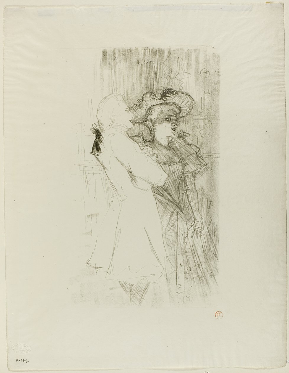 Lender e Auguez em La Chanson de Fortunio de Henri de Toulouse Lautrec