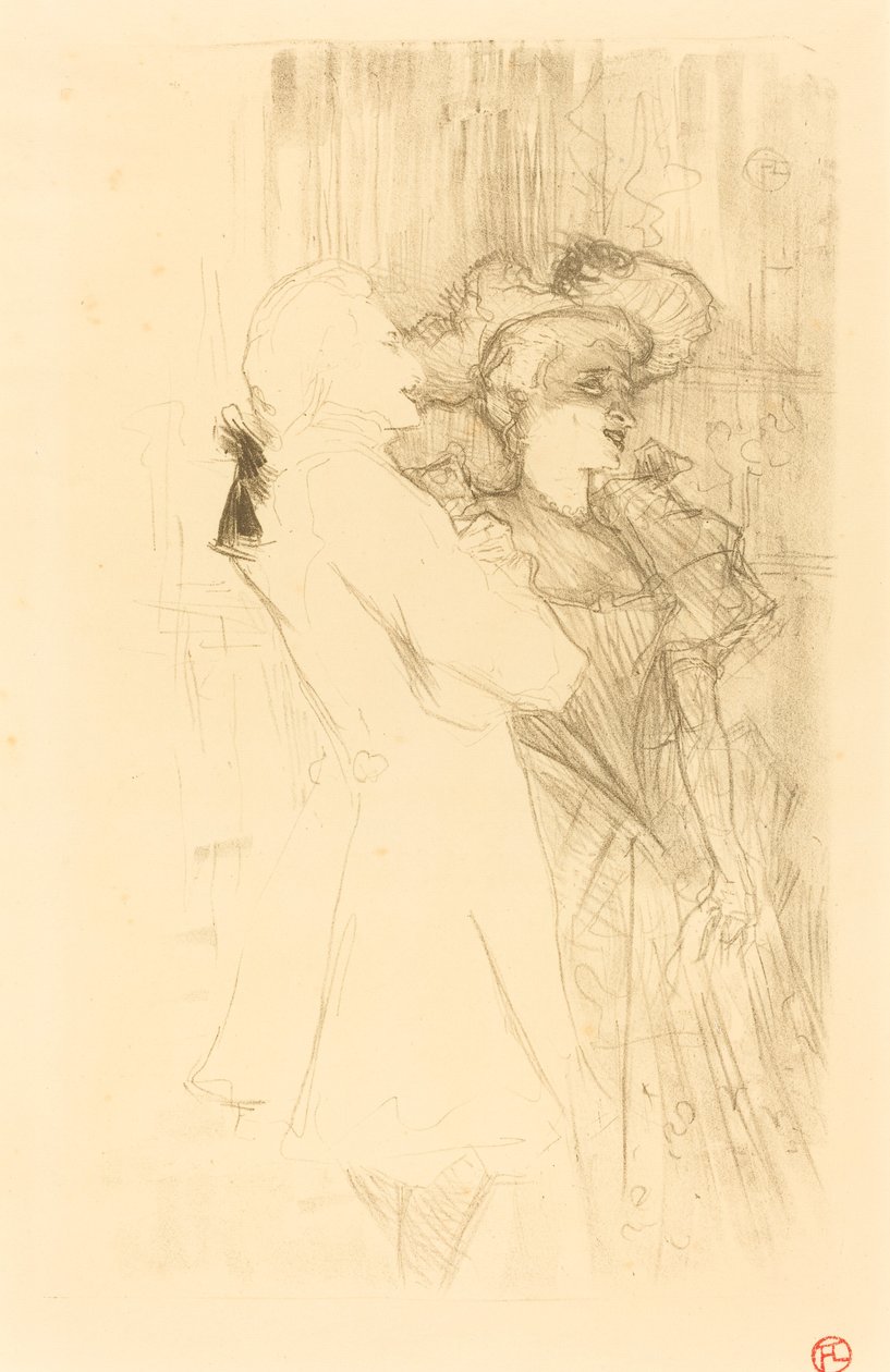 Lender e Auguez em "La chanson de fortunio" (Lender e Auguez em "La chanson de fortunio") de Henri de Toulouse Lautrec