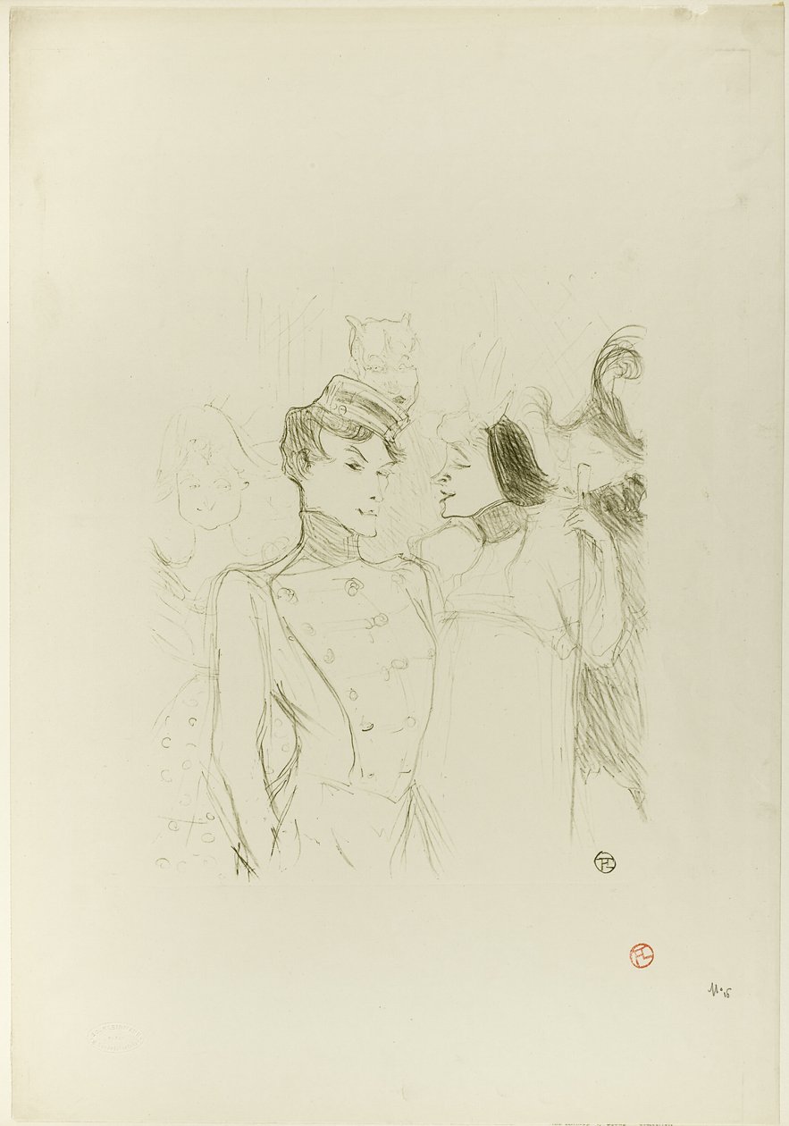 Lender e Lavallière em uma revista nas Variétés de Henri de Toulouse Lautrec