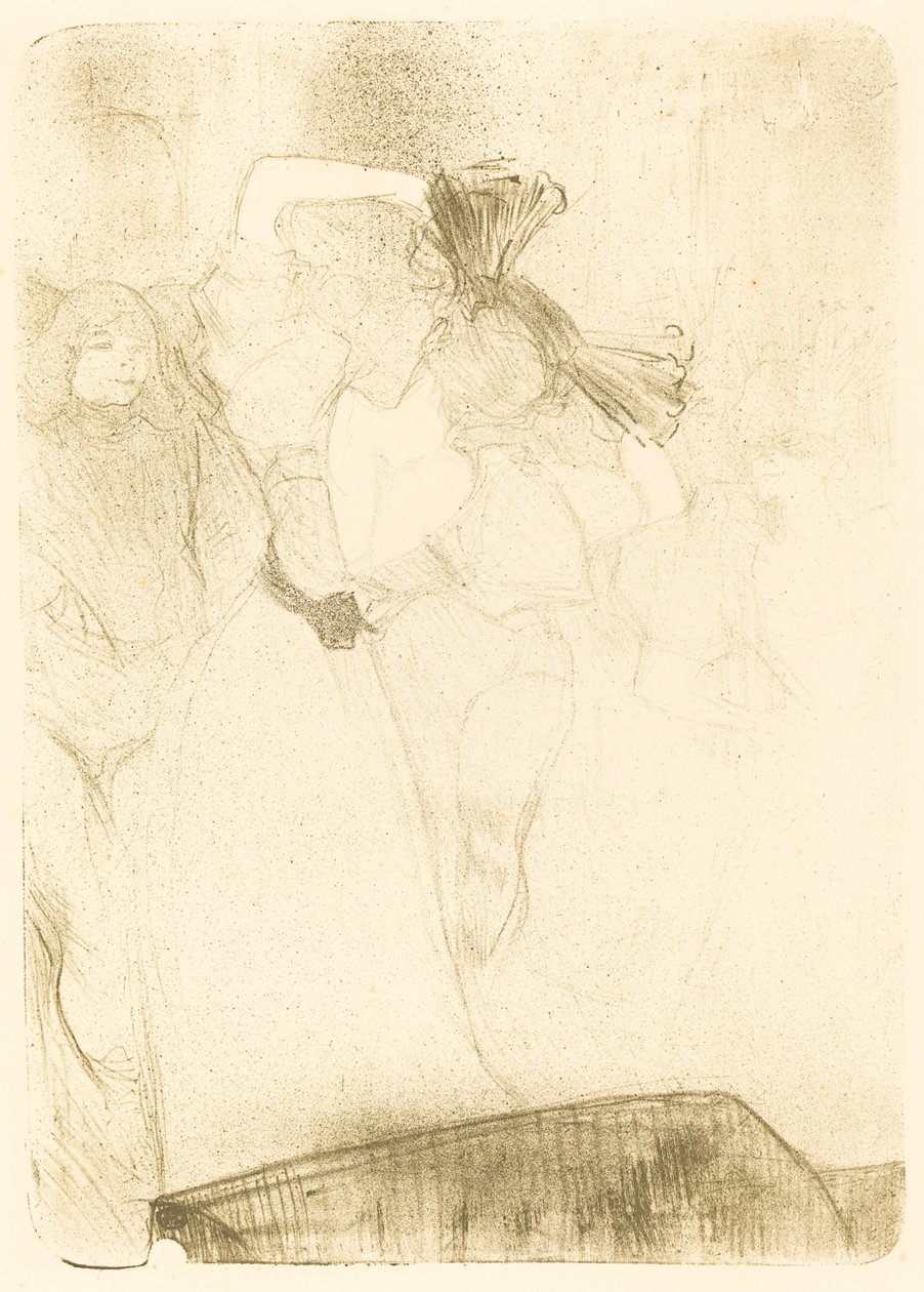 Credor de Costas Dançando o Bolero em Chilperic Lender de dos, dansant le boléro..., 1895. de Henri de Toulouse Lautrec