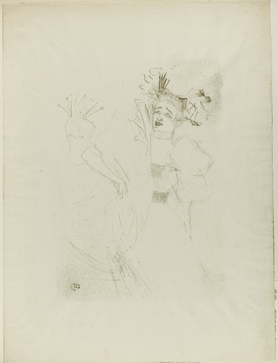 Lender em Chilpéric, Full Face de Henri de Toulouse Lautrec