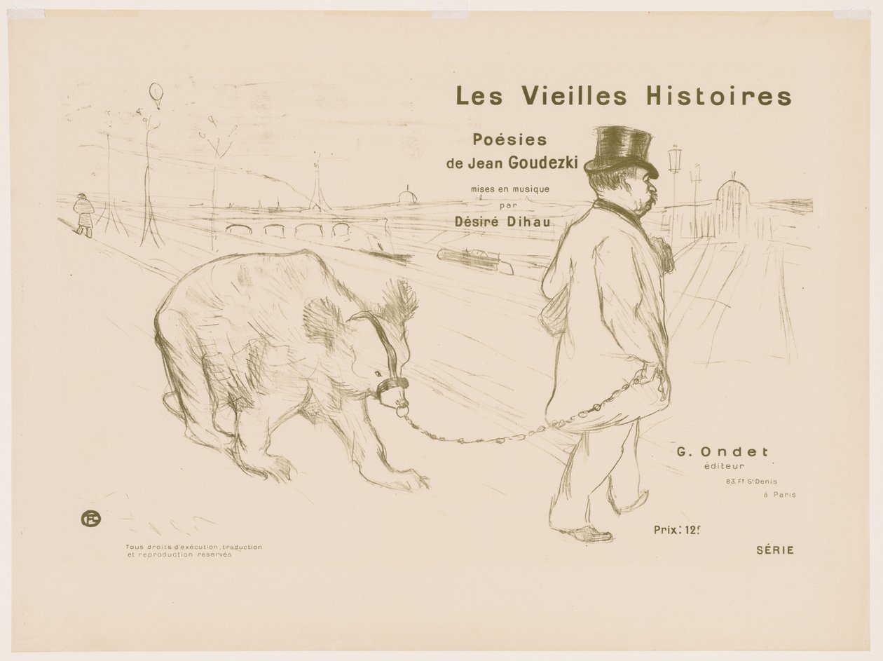 As Velhas Histórias: Capa - Frontispício de Henri de Toulouse Lautrec