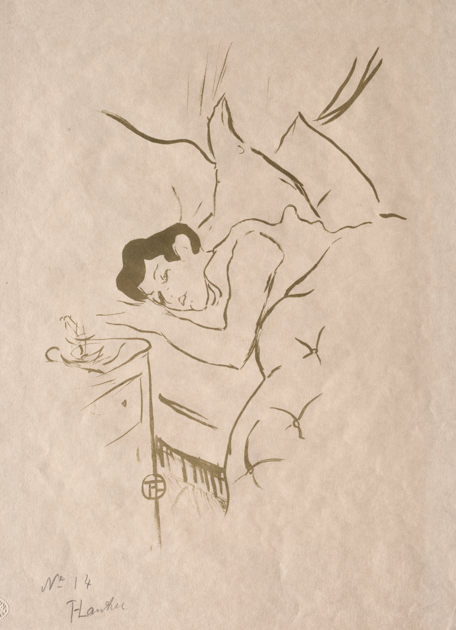As velhas histórias: sua boca de Henri de Toulouse Lautrec
