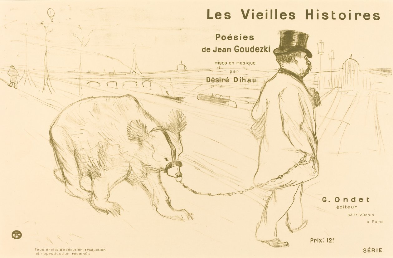 Histórias antigas (capa/frontispício) de Henri de Toulouse Lautrec