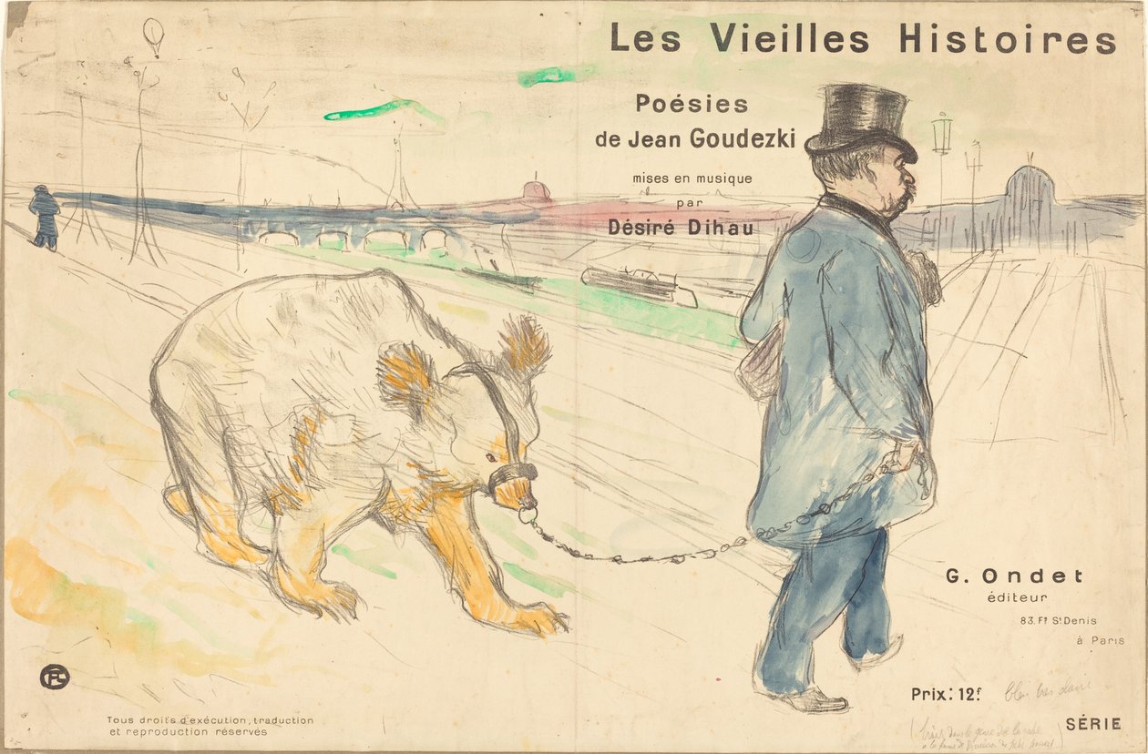 Histórias antigas (capa/frontispício) de Henri de Toulouse Lautrec