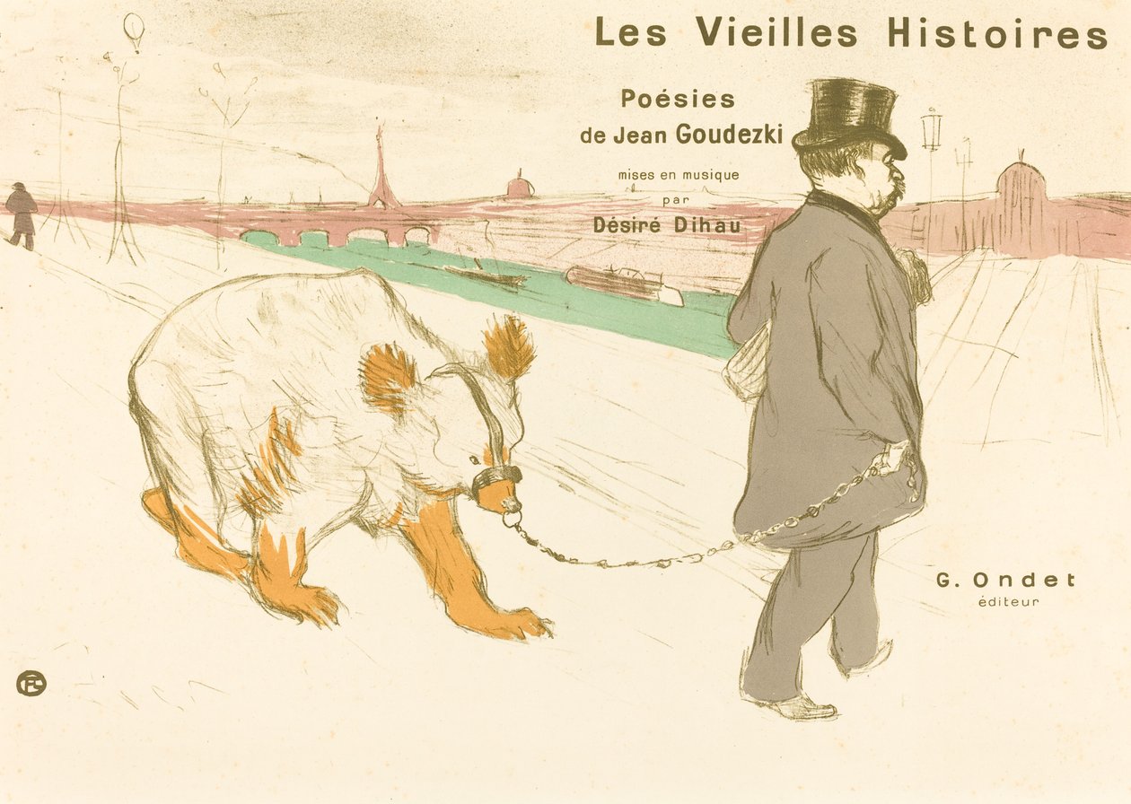 Frontispício da capa de Histórias Antigas, 1893. de Henri de Toulouse Lautrec