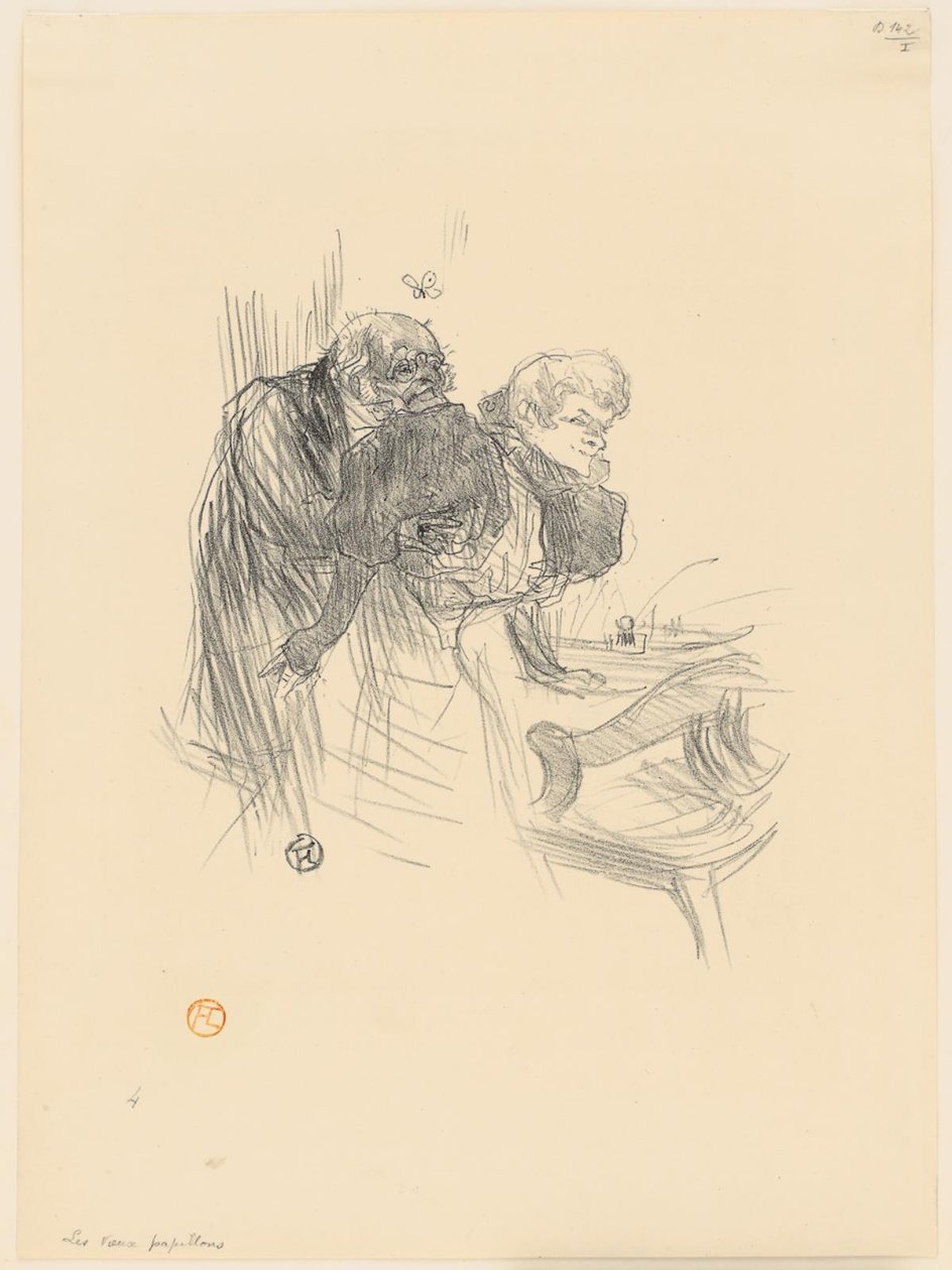 As velhas borboletas de Henri de Toulouse Lautrec