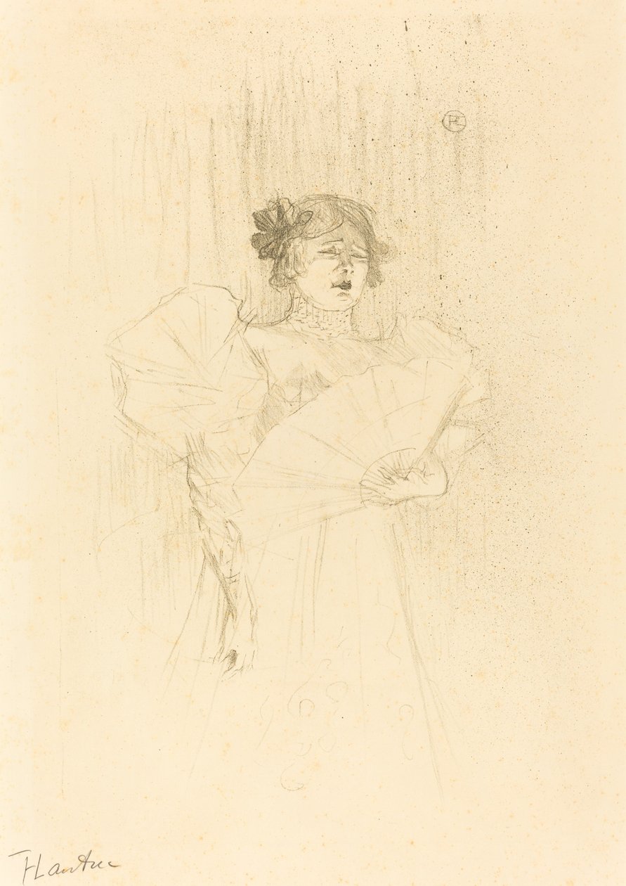 Luce Myres Full Face (Luce Myrès, de rosto) de Henri de Toulouse Lautrec