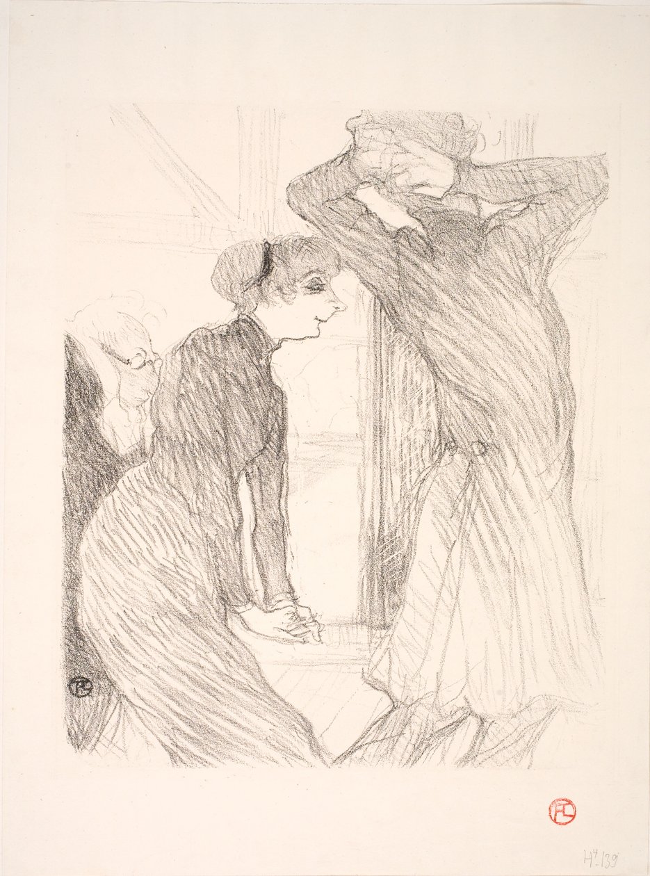 Lugné Poë e Berthe Bady em Beyond Human Forces de Henri de Toulouse Lautrec