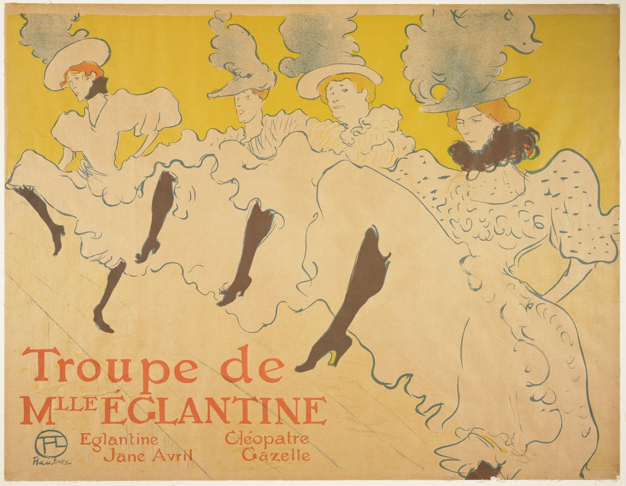 Mademoiselle Eglantines Troupe, 1896 de Henri de Toulouse Lautrec