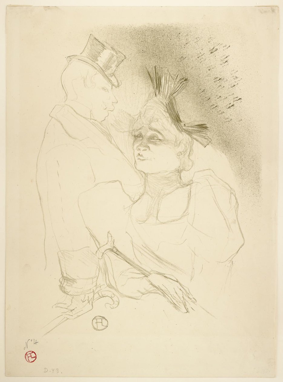 Senhorita Lender e Barão de Henri de Toulouse Lautrec