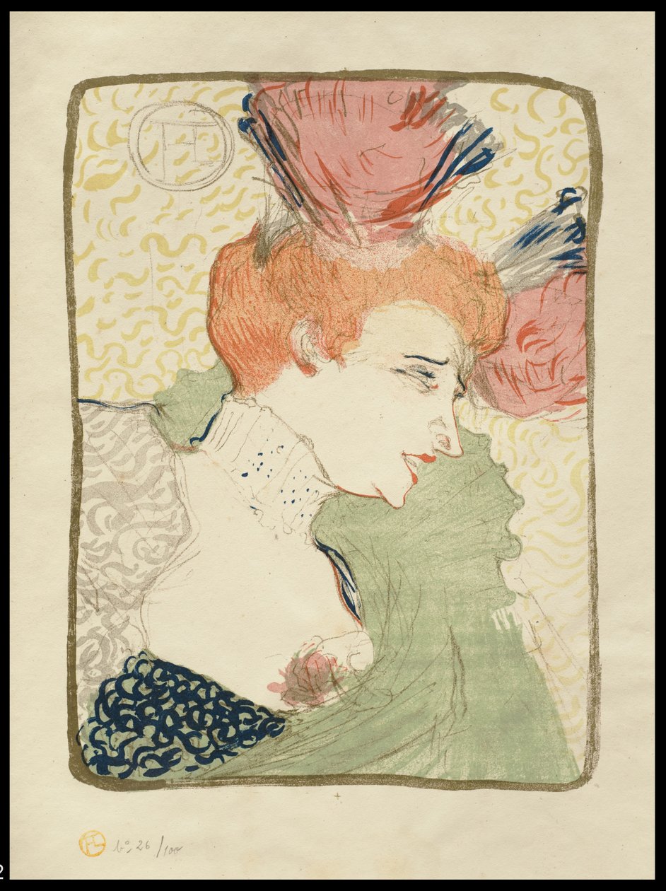 Mademoiselle Marcelle Lender, Busto, 1895 de Henri de Toulouse Lautrec