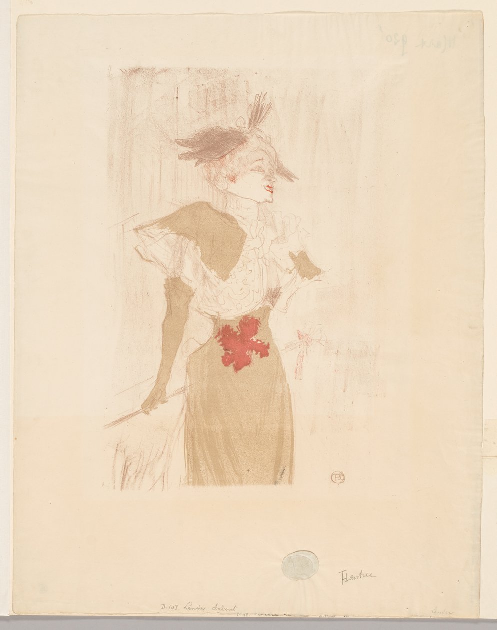 Mademoiselle Marcelle Lender, em pé de Henri de Toulouse Lautrec