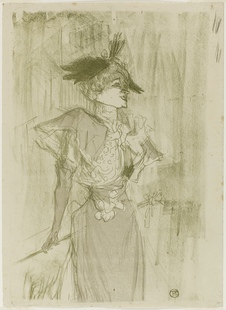 Mademoiselle Marcelle Lender, em pé de Henri de Toulouse Lautrec