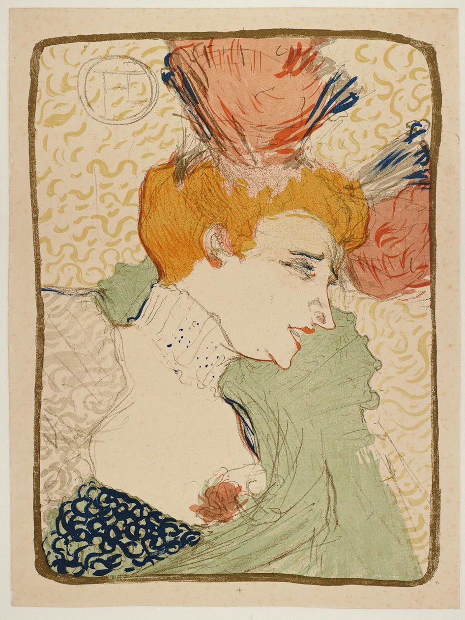 Senhorita Marcelle Lender, busto de Henri de Toulouse Lautrec