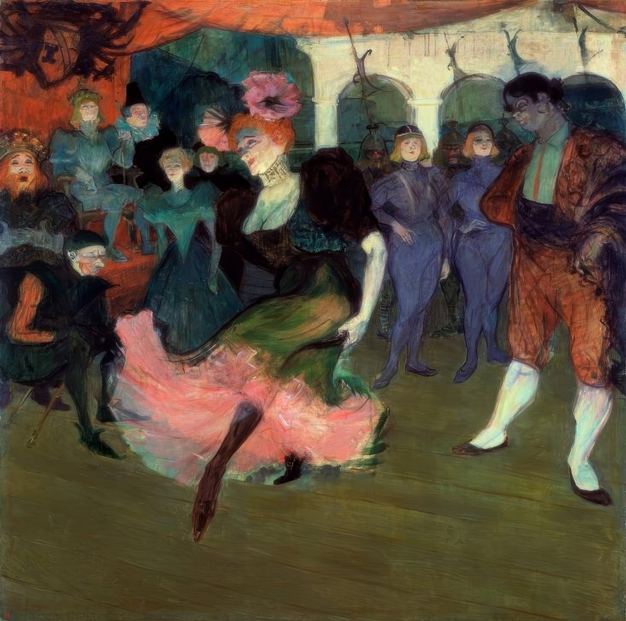 Marcelle Lender dançando bolero Chilperic de Henri de Toulouse Lautrec