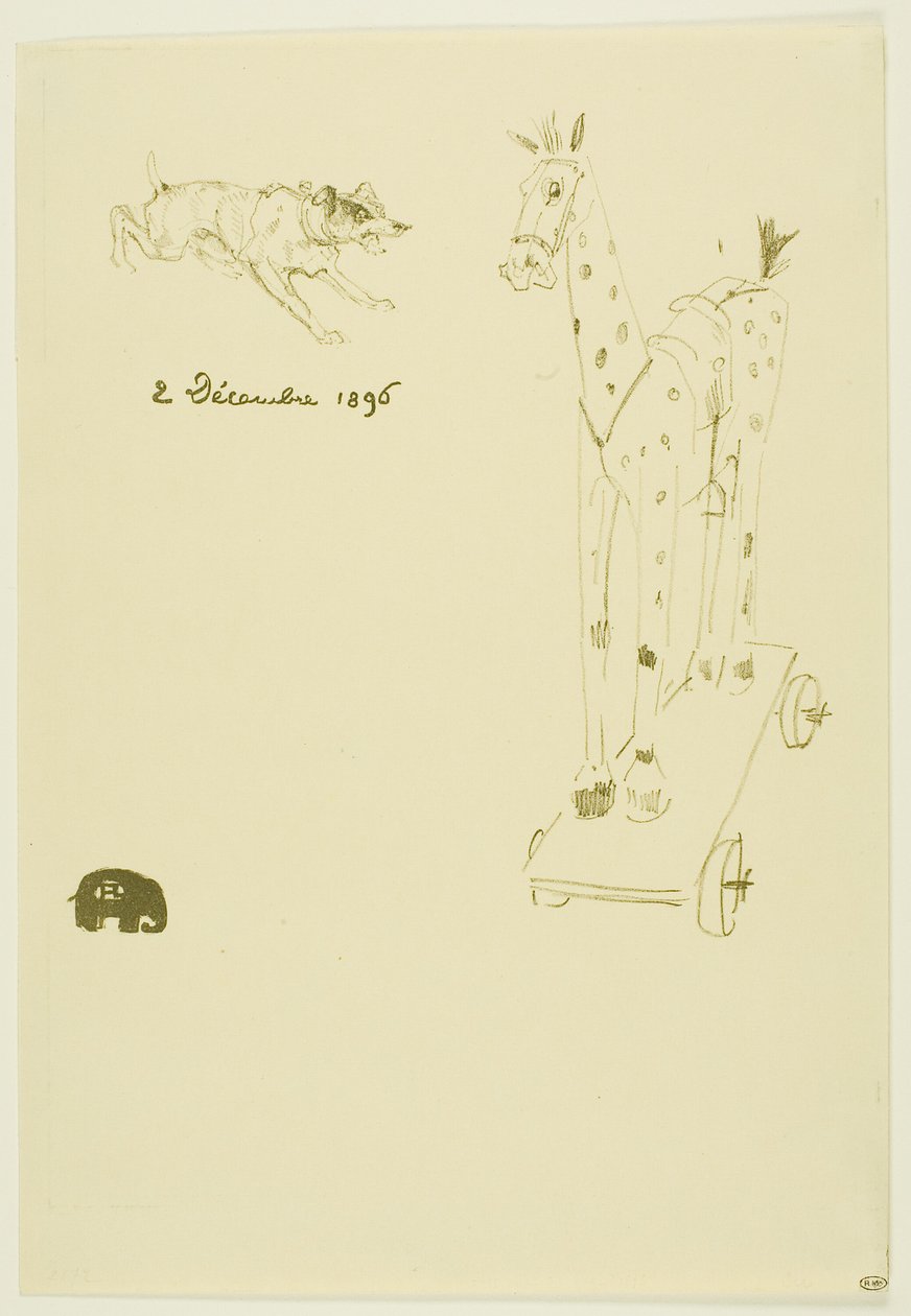 Menu Sylvain de Henri de Toulouse Lautrec
