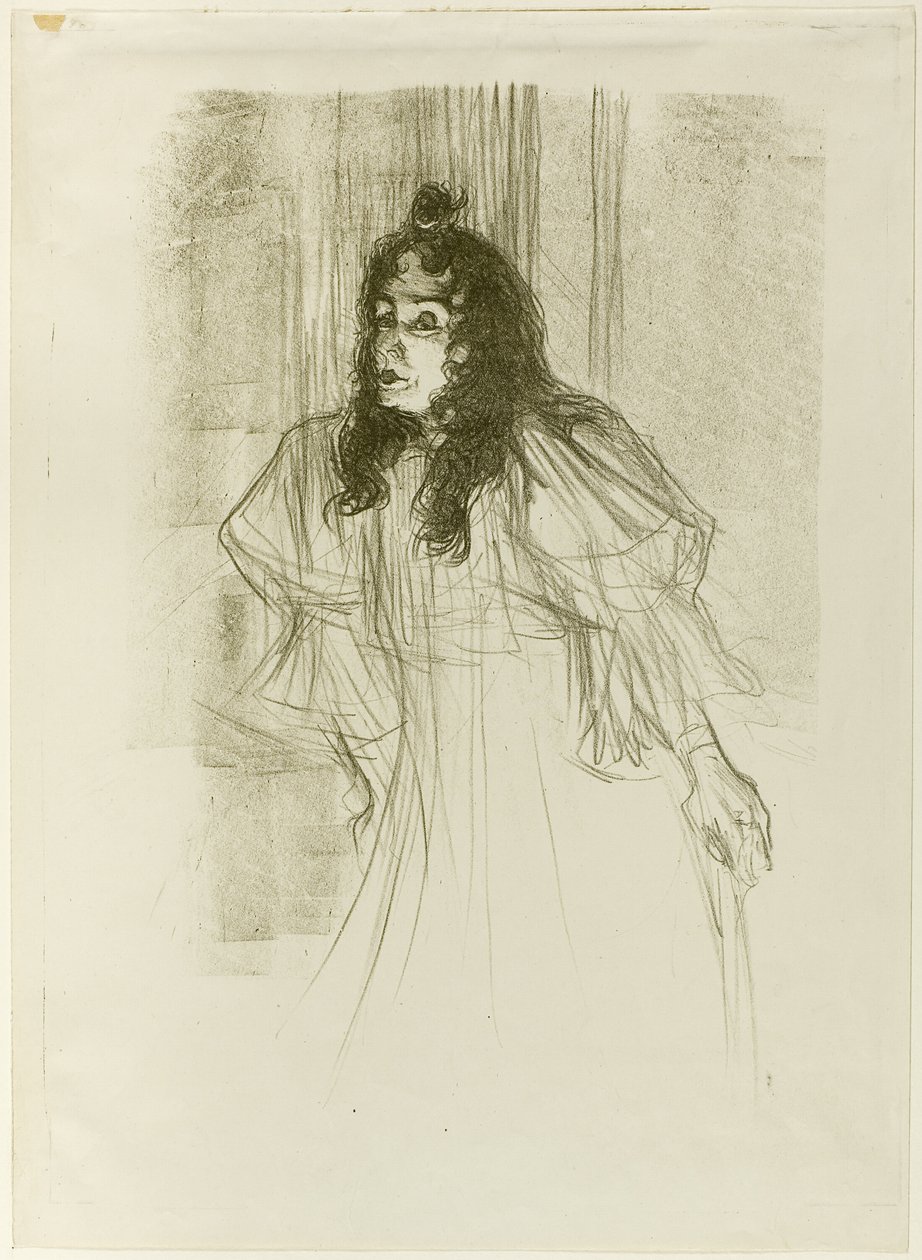 Miss May Belfort com cabelo comprido de Henri de Toulouse Lautrec