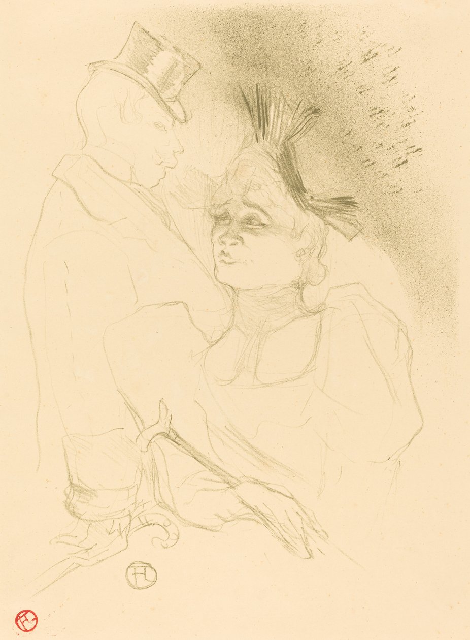 Mlle. Lender e Barão Mlle. Lender e Baron, 1893. de Henri de Toulouse Lautrec