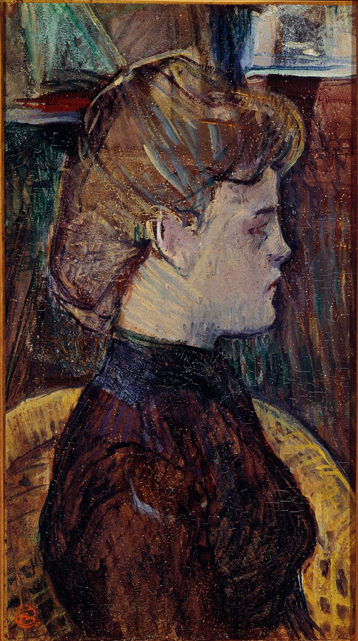 Modelo na oficina: Helene Vary. Pintura de Henri de Toulouse-Lautrec (Toulouse Lautrec de Henri de Toulouse Lautrec