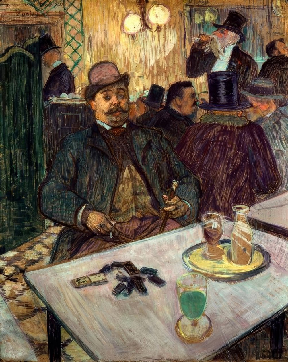 Sr. Boileau no café de Henri de Toulouse Lautrec