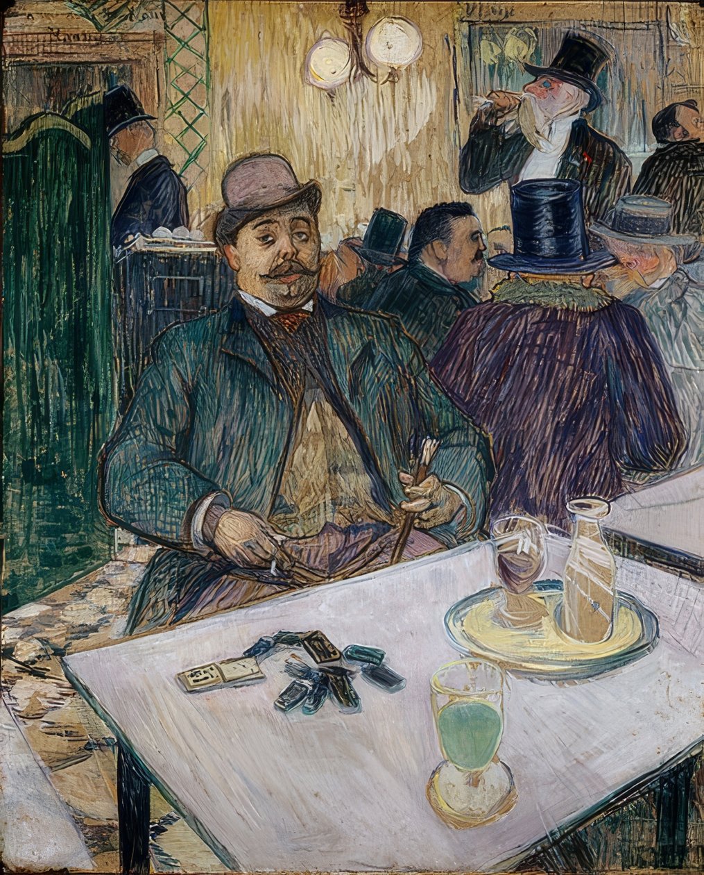 Monsieur Boileau no einem Café. 1893 de Henri de Toulouse Lautrec