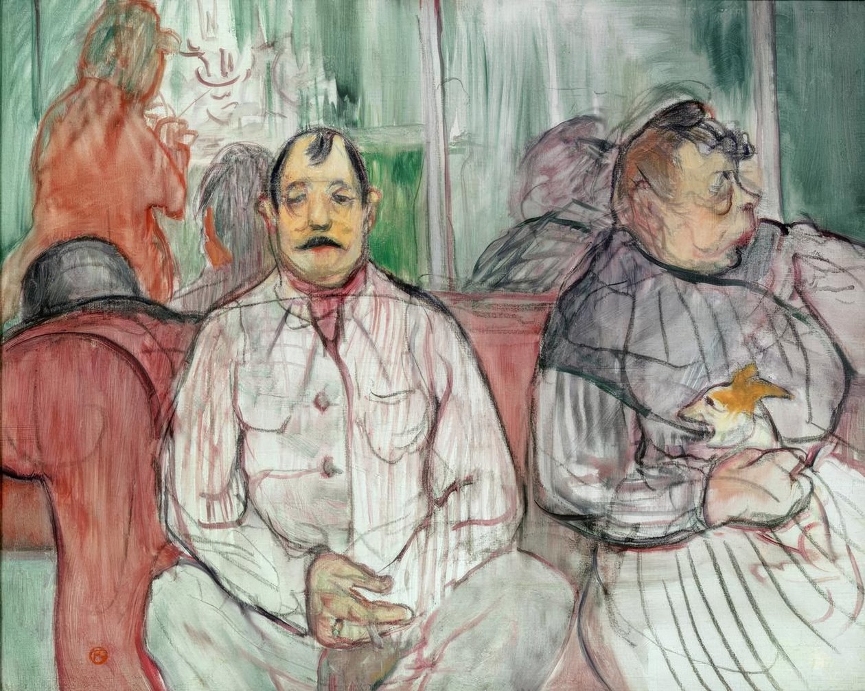 Senhor, senhora e o cachorro de Henri de Toulouse Lautrec