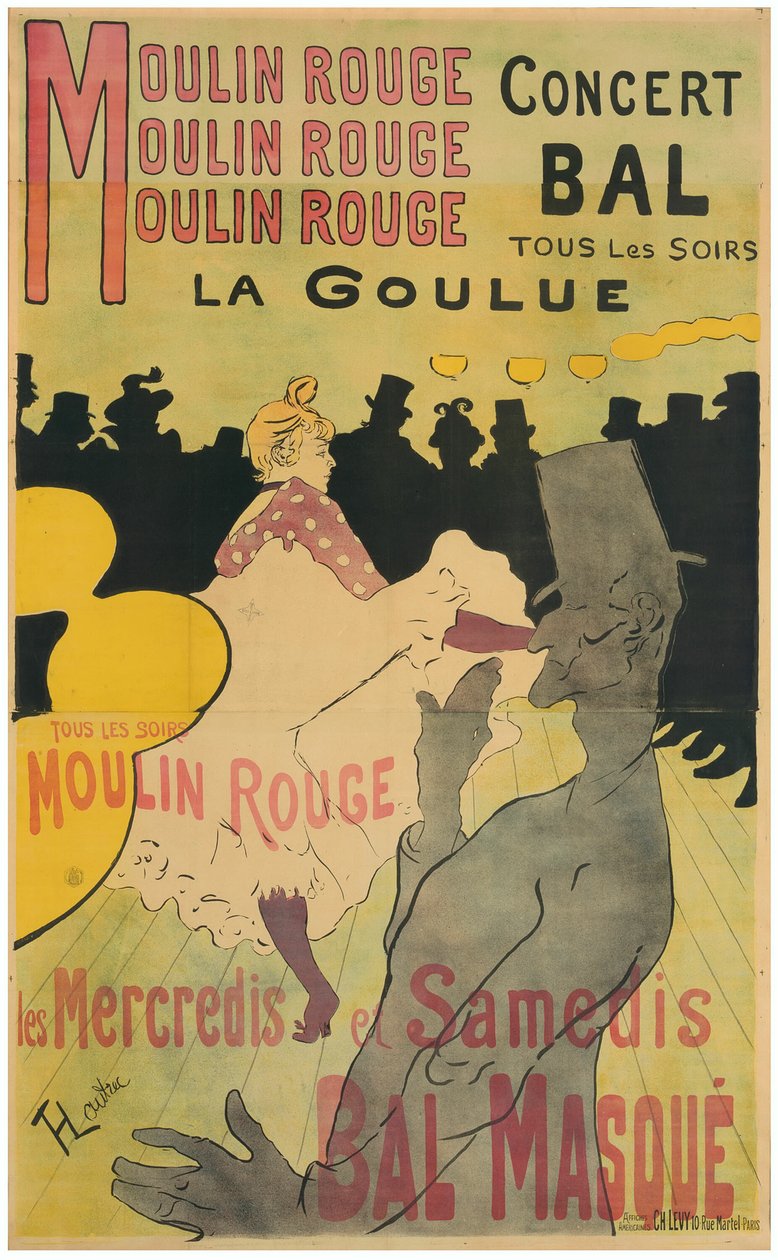 Moulin Rouge, La Goulue de Henri de Toulouse Lautrec