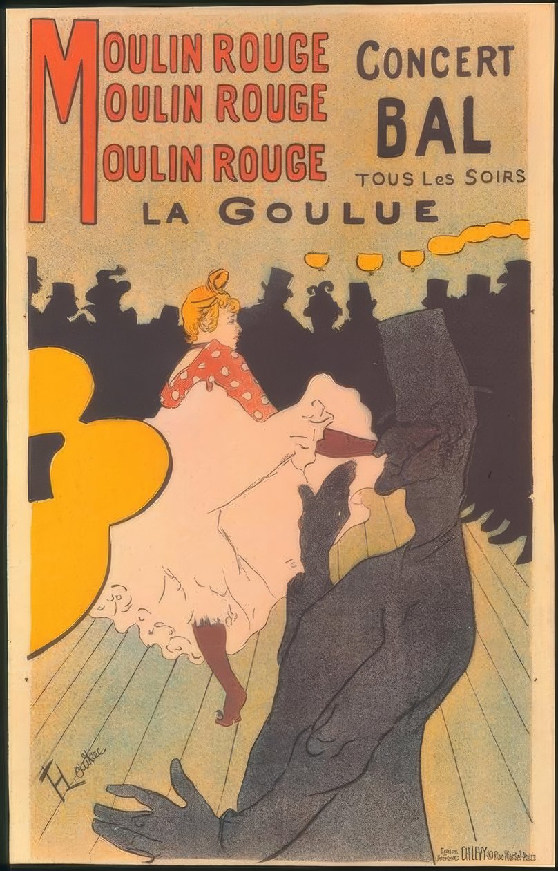 Moulin Rouge, Goulue de Henri de Toulouse Lautrec