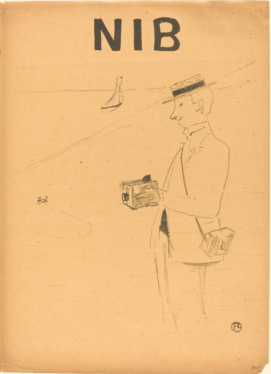 Nib ou o fotógrafo amador [frente direita] de Henri de Toulouse Lautrec