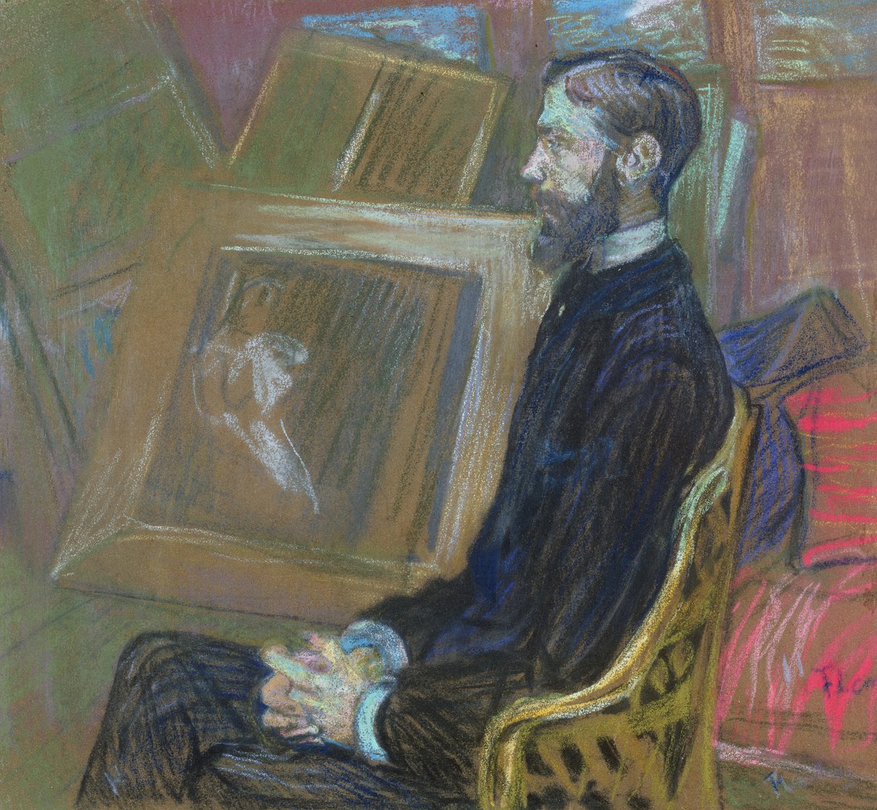 Retrato de M. Georges Henri Manuel, 1891 (pastel a bordo) de Henri de Toulouse Lautrec