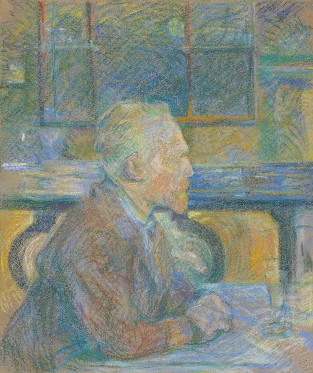 Retrato de Vincent van Gogh, 1887 (pastel em papelão) de Henri de Toulouse Lautrec