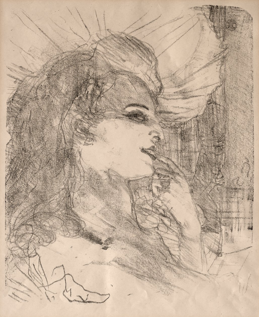 Retratos de Atores e Atrizes: Treze Litografias: Anna Held de Henri de Toulouse Lautrec