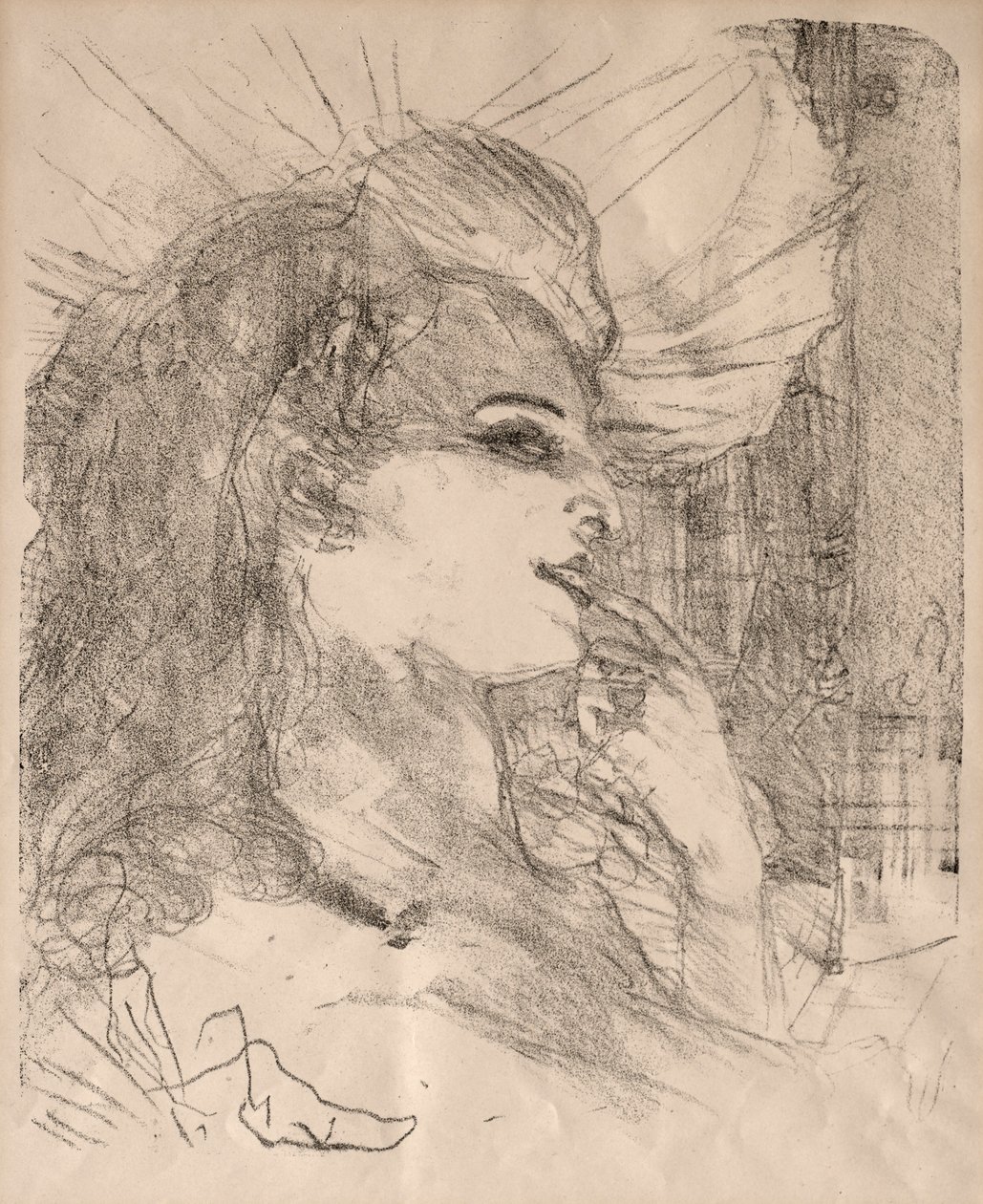 Retratos de atores e atrizes: Treze litografias: Anna Held, 1898. de Henri de Toulouse Lautrec