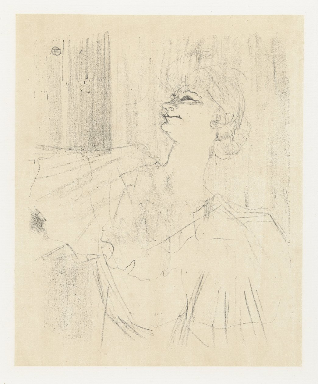 Portret van actress Yvette Guilbert em A Menilmontant de Bruant
Yvette Guilbert A Menilmontant de Bruant
Yvette Guilbert : série inglesa (título da série) de Henri de Toulouse Lautrec