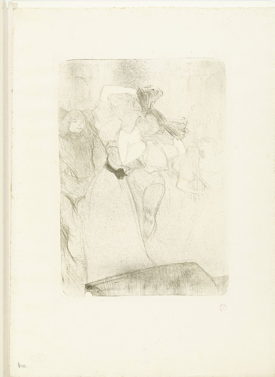 Retrato da cantora Marcelle Lender enquanto ela dança o boléro na ópera Chilpéric
Lender de dos dansant le boléro de Henri de Toulouse Lautrec