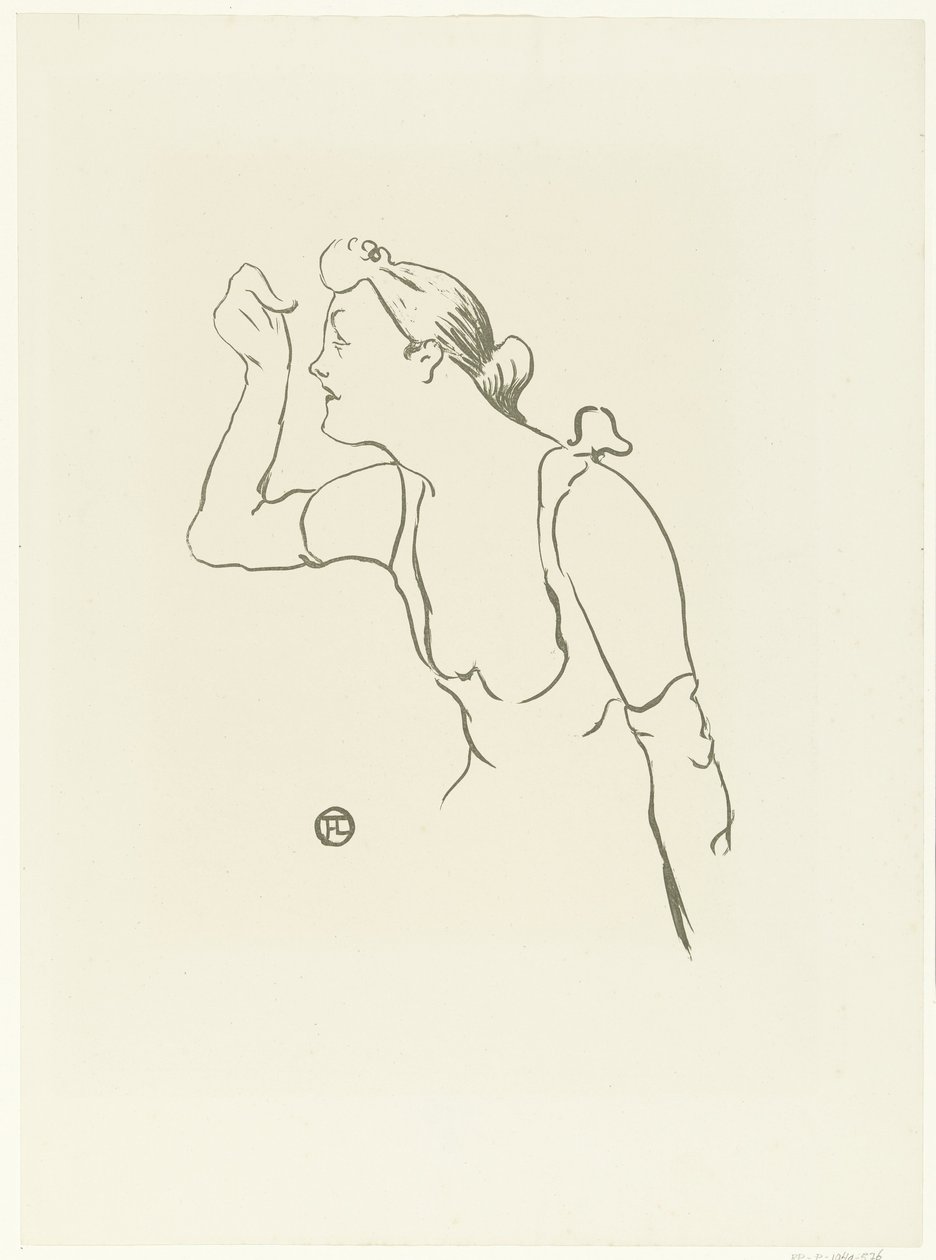 Retrato da cantora Paula Brebion
Concerto do café (título da série) de Henri de Toulouse Lautrec